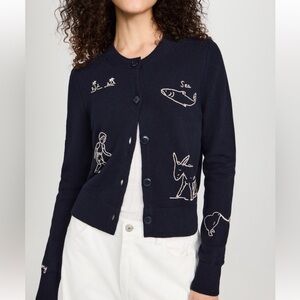 Sea New York Demi French Workwear Knit Cardigan sz M